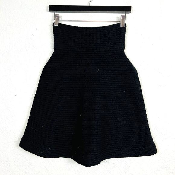 Ralph Lauren Black Label A Line Knit Sweater Skirt Black - S - Picture 1 of 5